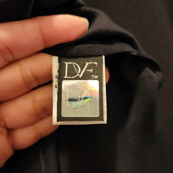 New Diane Von Furstenberg Fleurette Oversized Mini Dress Sz 0 Black Silk… - Picture 9 of 13